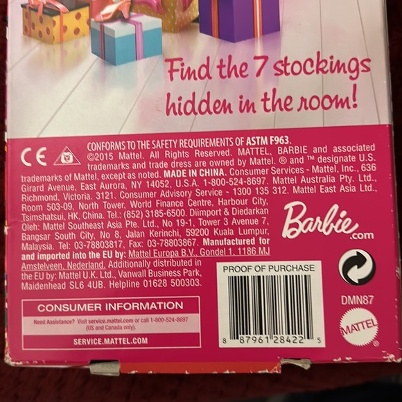 Barbie Holiday Surprise 2015. Nice Christmas Gift, Never Taken Out Of Box. NWOT - Picture 11 of 12